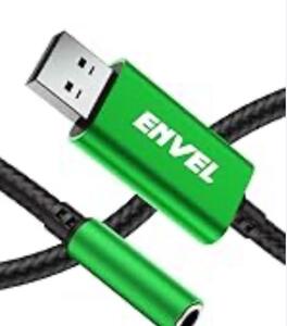 ENVEL ヘッドセットアダプター 3.5mm メス型~USBオス型