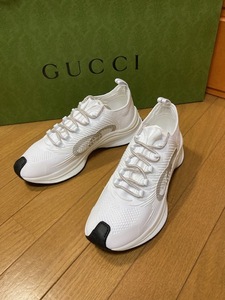  GUCCI グッチ Runテクニカルニット　メンズ スニーカー　サイズ 7