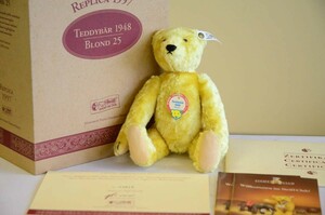 シュタイフ REPLICA 1997 TEDDY BEAR 1948 BLOND 25 元箱付き 復刻 テディベア