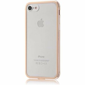 レイ・アウト iPhone7 ケース アルミバンパー+背面パネル クリア /ゴールド RT-P12AB/CG 39