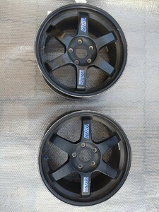 【中古】RAYS レイズ VOLKRACING TE37C 17インチ 9jj オフセット＋65 PCD114.3 5穴　S2000リヤ