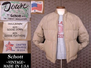 ビンテージ schott ショット USAアメリカ製 ダウン Goose グースダウン VINTAGE ウエアハウス model ノースフェイス eddie bauer モデル