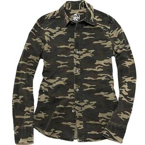 定価3万 AKM STRETCH ARMY CAMO SHIRTS Mサイズ ストレッチアーミーカモフラシャツ　wjk　ジュンハシモト 1piu