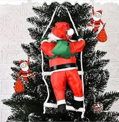 クリスマス飾り サンタはしご サンタクロース人形 壁飾り デコレーション