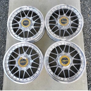 深リム　 SSR？　17x7.0J　ET +29 PCD139.7 6穴　ハブ径110　アルミホイール4本