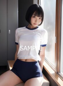 17※全て一点物※【A4サイズ 美女ポスター】最高画質 光沢紙 ブルマ 体操服 美少女 同人 ロッカー へそ出し コスプレ