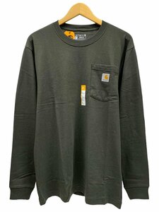Carhartt (カーハート) Workwear LS Pocket T-Shirt ロンT 長袖Tシャツ K126 ダークグリーン PEAT S メンズ /036
