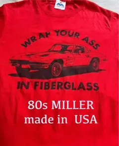 80s アメリカ製 MILLER プリントTシャツ MADE IN USA