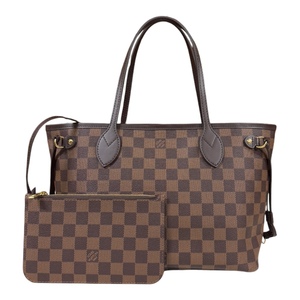 ルイヴィトン ネヴァーフルPM ダミエ トートバッグ ダミエキャンバス N40600 ブラウン レディース LOUIS VUITTON 中古 美品