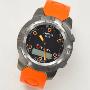 1円 不動品 腕時計 ティソ TISSOT Tタッチ Z252/352 クォーツ メンズ リューズ無し 同梱不可