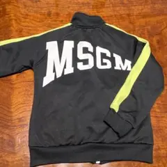 MSGM フルジップジャケット 6A 黒・黄緑