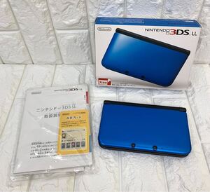 1-4 Nintendo 3DS LL ブルー ブラック 本体 ニンテンドー ジャンク品 大画面