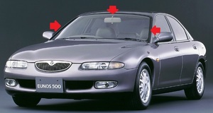 【MAZDA純正パーツ】ユーノス 500 1991/1994年式 フロント ウィンドーUP モール 未使用 希少在庫