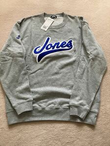 送料無料　ビームスゴルフ　ジョーンズ　トレーナー スウェット JONES × BEAMS GOLF / 別注 ロゴ刺繍　19,800円　L 未使用　グレー