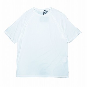 21SS プラダ PRADA ポリエステル ナイロン Tシャツ クルーネック 半袖 カットソー トップス M 白 オフホワイト ur35