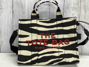 MARC JACOBS THE ZEBRA CANVAS MEDIUM TOTE BAG マークジェイコブス トートバッグ 2way ショルダーバッグ ゼブラ柄