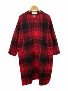 BEAMS BOY◆コート/-/ウール/RED/チェック/13-19-0533-803