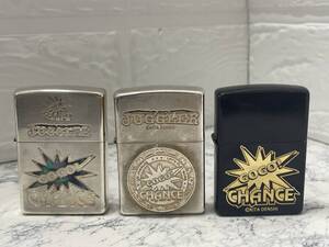 3個セット まとめて ZIPPO ジッポー JUGGLER ジャグラー GO GO CHANCE JUGGLER ライター 喫煙具 オイルライター USED