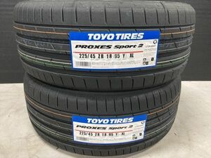 お買得◆2本Set 国産タイヤ 225/45-18 225/45R18 TOYOプロクセススポーツ2 クラウン マークX プリウスα WRX S4 レヴォーグ レガシィB4 BMW