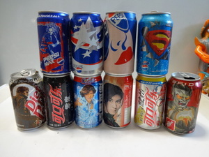 ペプシコーラ コカコーラ　空き缶＋未開封缶　韓国缶　いろいろ　10個　イタミあります。