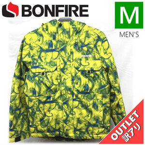 【OUTLET】 ジュニア[Mサイズ]BONFIRE PITCH JKT カラー:LIME PRINT Mサイズ 子供用 スノーボード スキー ジャケット JACKET アウトレット