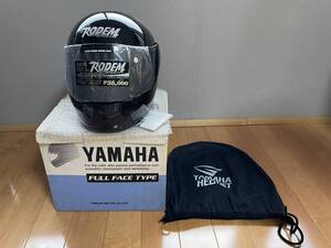 YAMAHA フルフェイス ヘルメット 新品 未使用 黒 ブラック Lサイズ RODEM ロデム ヤマハ 当時物 旧車 暴走族 族ヘル 100サイズ