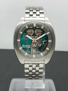 【有償修理保証付/稼働品 WORKING/動画あり】BULOVA ACCUTRON Spaceview/ブローバ アキュトロン スペースビュー/スケルトン/音叉/214/N0