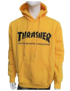 pk-THRASHER01-Yel-L THRASHER スラッシャー スケートマグ スウェット パーカー プルオーバー イエロー L