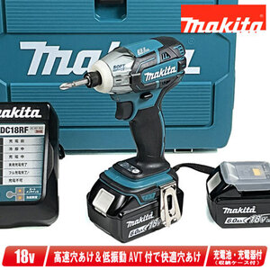 マキタ　18V　充電式ソフトインパクトドライバ（青）TS141DRGX　6.0Ah Li-ion電池(BL1860B)2個　充電器(DC18RF)　ケース