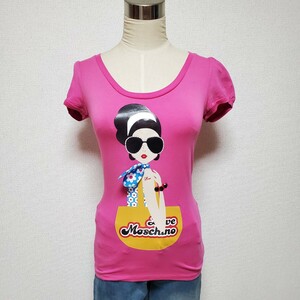 LOVE MOSCHINO 半袖Ｔシャツ ピンク サイズＩ40 （約Ｓサイズ相当）