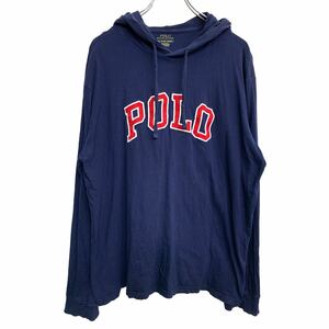 POLO RALPH LAUREN ロゴパーカー XLサイズ ポロラルフローレン ネイビー 古着卸 アメリカ仕入 t2408-3525