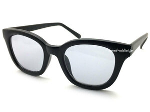 WELLINGTON SUNGLASS for JAPANESE 艶消しBLACK × LIGHT SMOKE/ウェリントンサングラスマットブラック黒ぶち定番シェイプuvカット男女兼用