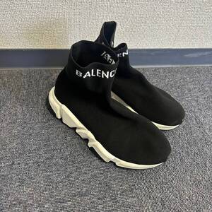 BALENCIAGA バレンシアガ ハイカットシューズ ソックススニーカー メンズ 26センチ ブラック