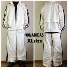 XOビッグサイズ old adidas ナイロンセットアップ上下 B系Y2K