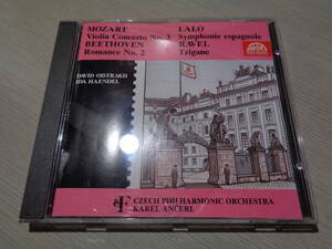 アンチェル,KAREL ANCERL,CZECH PHILHARMONIC/MOZART:VIOLIN CONCERTO NO.3(オイストラフ,D.OISTRAKH) etc.(SUPRAPHON:SU 1936-2 011 CD