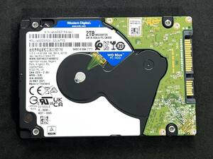 【送料無料】 ★ 2TB ★　WD Blue　/　WD20SPZX　【使用時間：143 ｈ】2021年製　Western Digital Blue　稼働少 2.5インチ内蔵HDD/7mm 即決