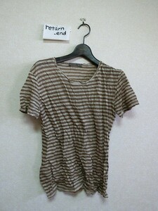 GIORGIO BRATO Tシャツ ボーダー S 綿100% ジョルジオ ブラット