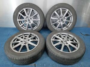 ★7.5-8分山★22年製★ TRIANGLE SJHTT 185/55R15　社外ホイール 15×5.5J +45 4H-100 4本セット ヴィッツRS等　E341