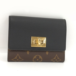 【中古】LOUIS VUITTON ポルトフォイユ ヴィクトリーヌ 3つ折り 財布 モノグラム ノワール M82640