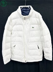 AL0606463　□LACOSTE ラコステ ダウンジャケット アウター コットンピケ ワッペンロゴ ワニ ホワイト 52サイズ L～XL相当