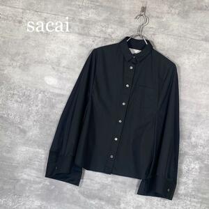 『sacai』サカイ (1) ポプリン ケープ シャツ