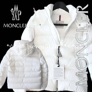 新入荷 本物 新品 53868157 MONCLER モンクレール/稀少サイズ4(XXL相当)/大人気 ARAVIS ダウンジャケット ブルゾン 着脱フード 同色袖ロゴ