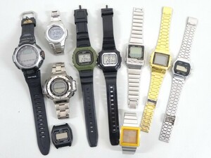 ジャンク 10点セット まとめて CASIO カシオ プロトレック PRG-50 PRT-411 データバンク HOTBIZ DB-2000 他 デジタル 腕時計