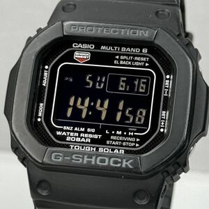 美品 CASIO G-SHOCK GW-M5610-1BJF タフソーラー 電波受信 電波ソーラー マルチバンド6 スクウェア ブラック 反転液晶 オリジンモデル 