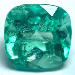 1.3ctUP!!ソ付き!!1円〜!!［天然エメラルド1.385ct］j 約6.7×6.5mm ルース 裸石 宝石 jewelry emerald beryl ベリル DA0/DE0 w3マ85