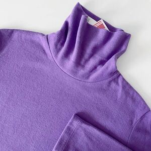 新品 L ユニクロ UNIQLO ヒートテック フリース タートルネックT インナー ロンT 長袖 76 パープル 紫 バイオレット