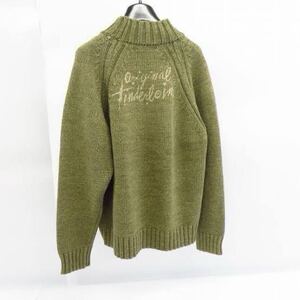 テンダーロイン TENDERLOIN MOCK NECK COTTON KNIT　モックネック　コットン　ニット　セーター　オリーブ　カーキ　ビンテージ