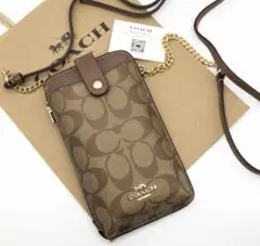 【COACH☆新品】ノース／サウス フォーン クロスボディ☆シグネチャー☆