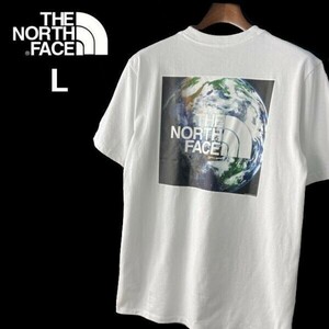 1円～!売切!【正規新品】THE NORTH FACE S/S EARTH DAY TEE 半袖 Tシャツ US限定 アース 上質 バックプリント 男女兼用(L)白 180902-18