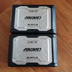 ジャンク品 2セット バートル BURTLE 空調服AC360-19V バッテリー エアークラフト リチウムイオンバッテリー 京セラ KYOCERA